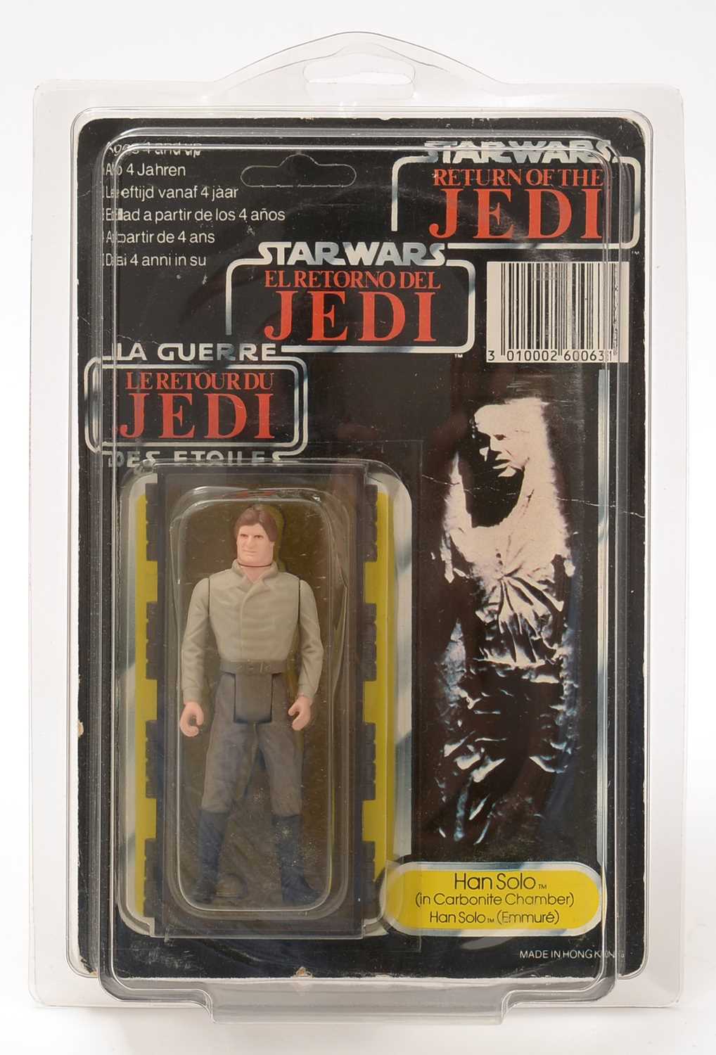 Lot 273 - Star Wars Return of the Jedi Han Solo (in Carbonite Chamber) carded figure