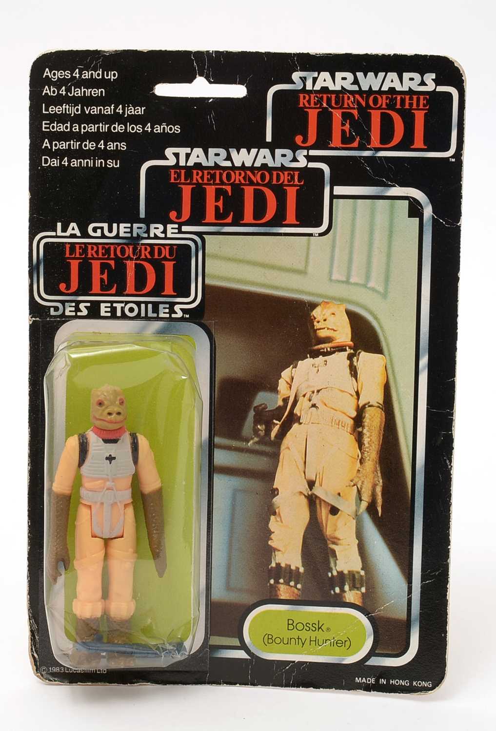 Lot 282 - Star Wars Return of the Jedi Bossk (Bounty Hunter) carded figure