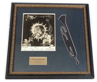 Lot 921 - Signed publicity image Louis Armstrong
