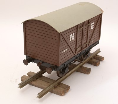 Lot 296 - A scratch-built 3 1/2in gauge locomotive and wagon