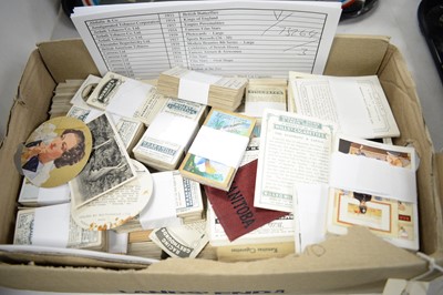 Lot 432 - Collection of loose cigarette cards from the early 20th C onwards.