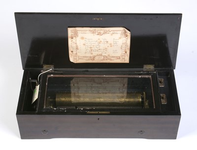 Lot 892 - Swiss cylinder music box