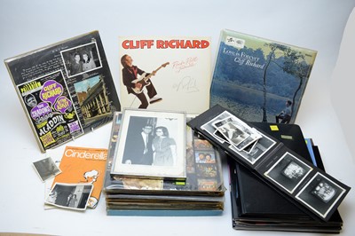 Lot 937 - Cliff Richard signed LPs and ephemera