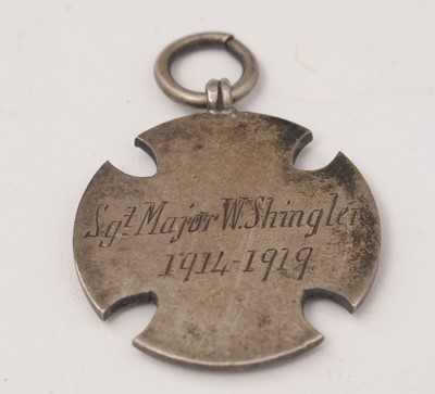 Lot 422 - Group of medals presented to Sgt-Major W Shingler
