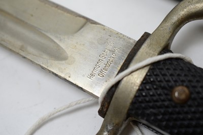 Lot 440 - German WWII Fireman's bayonet, by Hermann Schellhorn