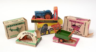 Lot 329 - Britains Ltd Tractor, Trailer and Muledozer