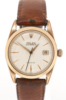 Lot 36 - Rolex Oysterdate Precision: a gilt-metal cased wristwatch