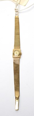 Lot 114 - A 9ct gold cased Longines cocktail watch