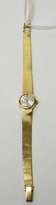 Lot 115 - A 14ct gold cased Longines cocktail watch