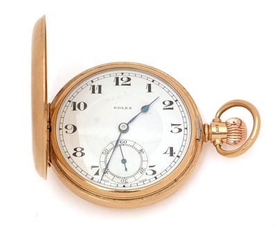 Lot 40 - Rolex, Geneve: a 9ct yellow gold cased hunter pocket watch