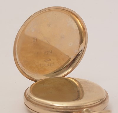 Lot 40 - Rolex, Geneve: a 9ct yellow gold cased hunter pocket watch