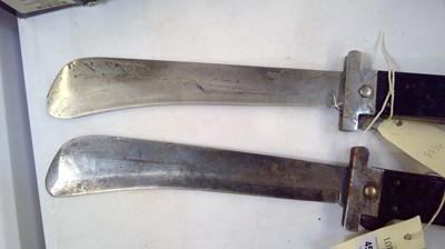 Lot 455 - Two WWII RAF or US Airforce folding machetes