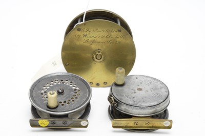 Lot 576 - Three fishing reels by C. Farlow & Co Ltd