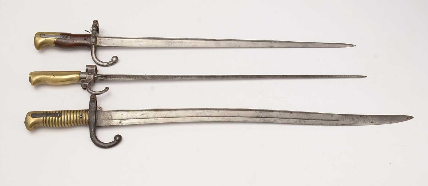 Lot 425 - Group of three French bayonets