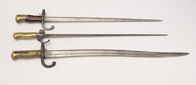 Lot 425 - Group of three French bayonets
