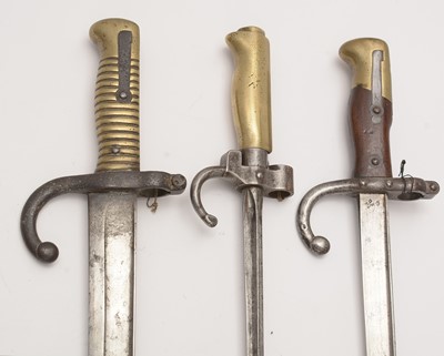 Lot 425 - Group of three French bayonets