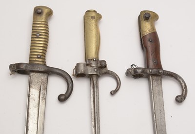 Lot 425 - Group of three French bayonets