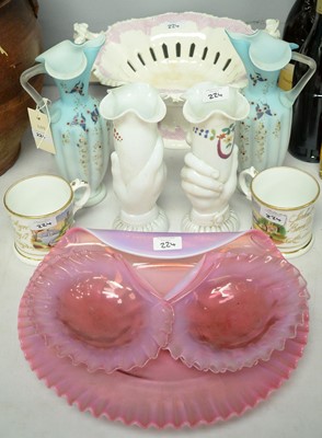 Lot 224 - Selection of Victorian ceramics and glassware.