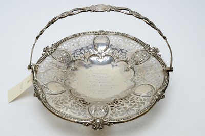 Lot 171 - A Victorian silver bread basket