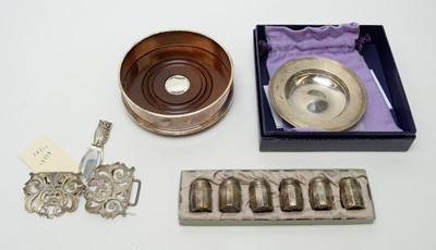 Lot 185 - Silver items including a cased Hamilton and Inches Amada dish