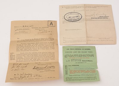 Lot 420 - Group of WWI medals and insignia