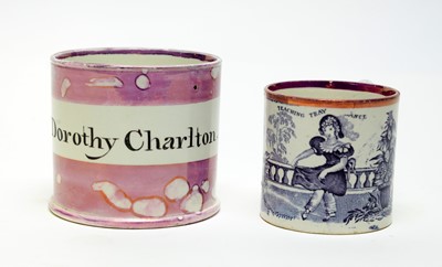 Lot 527 - Sunderland christening mug, Davenport child's mug