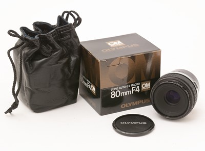 Lot 378 - An Olympus Zuiko 80mm f4 macro lens