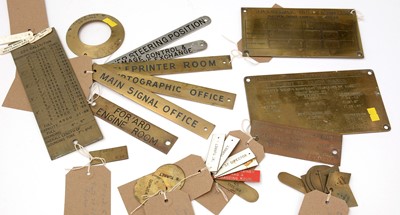 Lot 997 - Maritime tally plates from warships built in the North East