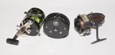 Lot 594 - Three fishing reels.