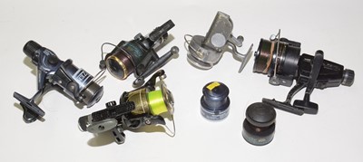 Lot 602 - Five fishing reels, various makers.