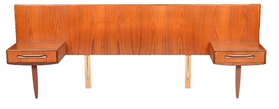 Lot 365 - Victor B Wilkins for G plan: a teak 'Fresco' headboard