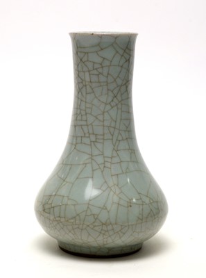 Lot 453 - Chinese celadon crackle glaze vase