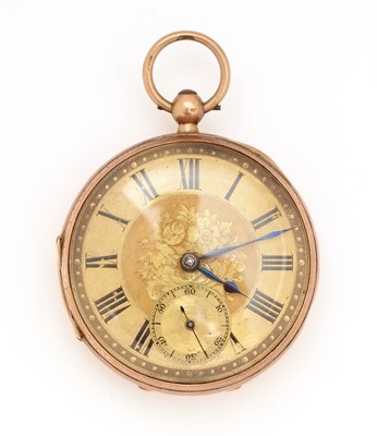 Lot 15 - Samuel Alexander & Son, London: a 9ct yellow gold cased open faced pocket watch
