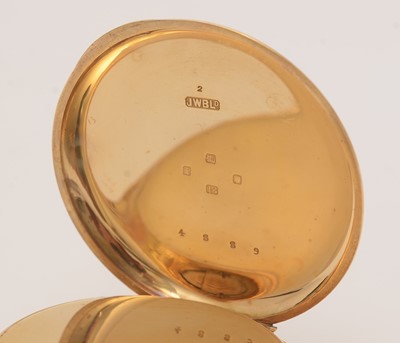 Lot 11 - J.W. Benson, London: an 18ct yellow gold open faced pocket watch