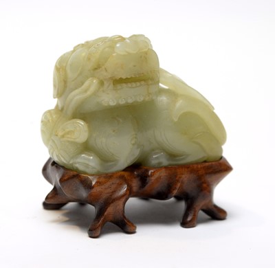 Lot 473 - Chinese carved Jade Buddhist lion