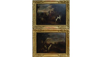 Lot 1032 - 18th Century British School - Exaltations at the End of the Hunt | oil