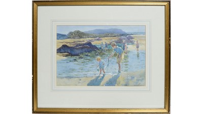 Lot 804 - Paul Kitchingman - Luminous Rockpooling View | watercolour