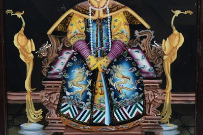 Lot 739 - Chinese reverse painting on glass