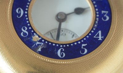 Lot 47 - J.W. Benson 18ct gold cased half-hunter pocket watch