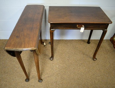 Lot 29 - A Georgian side table and a Georgian gateleg table
