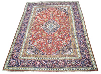Lot 635 - A Kashan carpet.