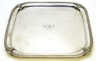 Lot 526 - An Edward VIII silver salver, by The Alexander Clark Manufacturing Co