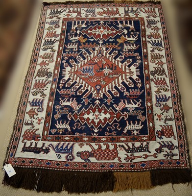 Lot 96 - A Sumak flat woven rug