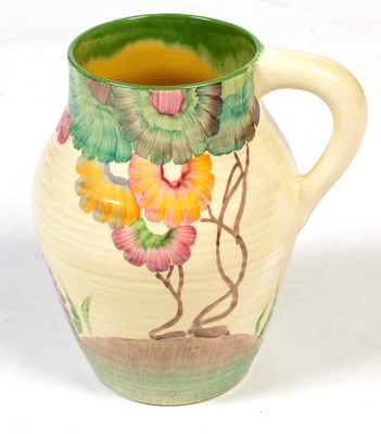 Lot 505 - Clarice Cliff Aurea pattern Lotus jug