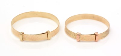 Lot 306 - Two 9ct yellow gold child's bangles