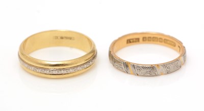 Lot 323 - Two wedding bands