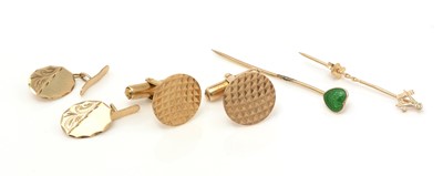 Lot 343 - Cufflinks and tie pins