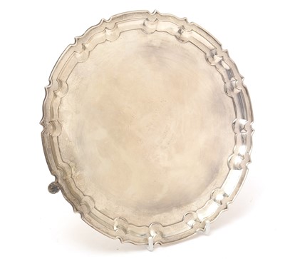 Lot 365 - A silver salver, by William Hutton & Sons Ltd