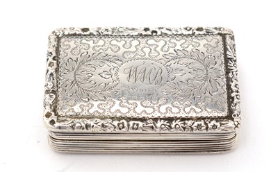 Lot 241 - A large George IV silver vinaigrette, by Thomas & William Simpson