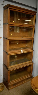 Lot 82 - A Globe-Wernicke oak five-tier bookcase